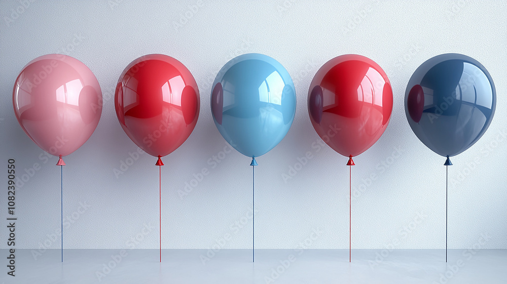 Balloons on White Background Balloons on White Background