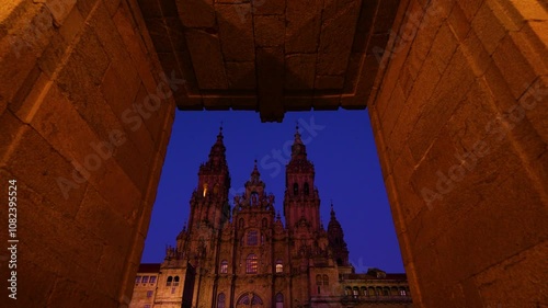 Cathedral of Santiago de Compostela, the culmination of the pilgrimage route of the Camino de Santiago. La Coruña. UNESCO World Heritage Site. Lugo. Galicia. Spain. Europe