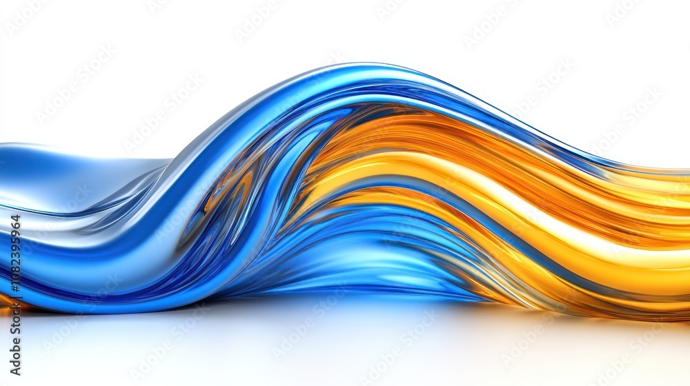 A vibrant wave of blue and orange fluid shapes creating a dynamic visual flow. A vibrant wave of blue and orange fluid shapes creating a dynamic visual flow.