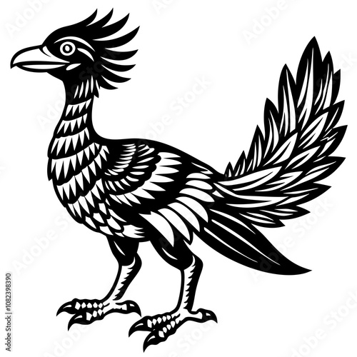 Archaeopteryx Vector on White Background