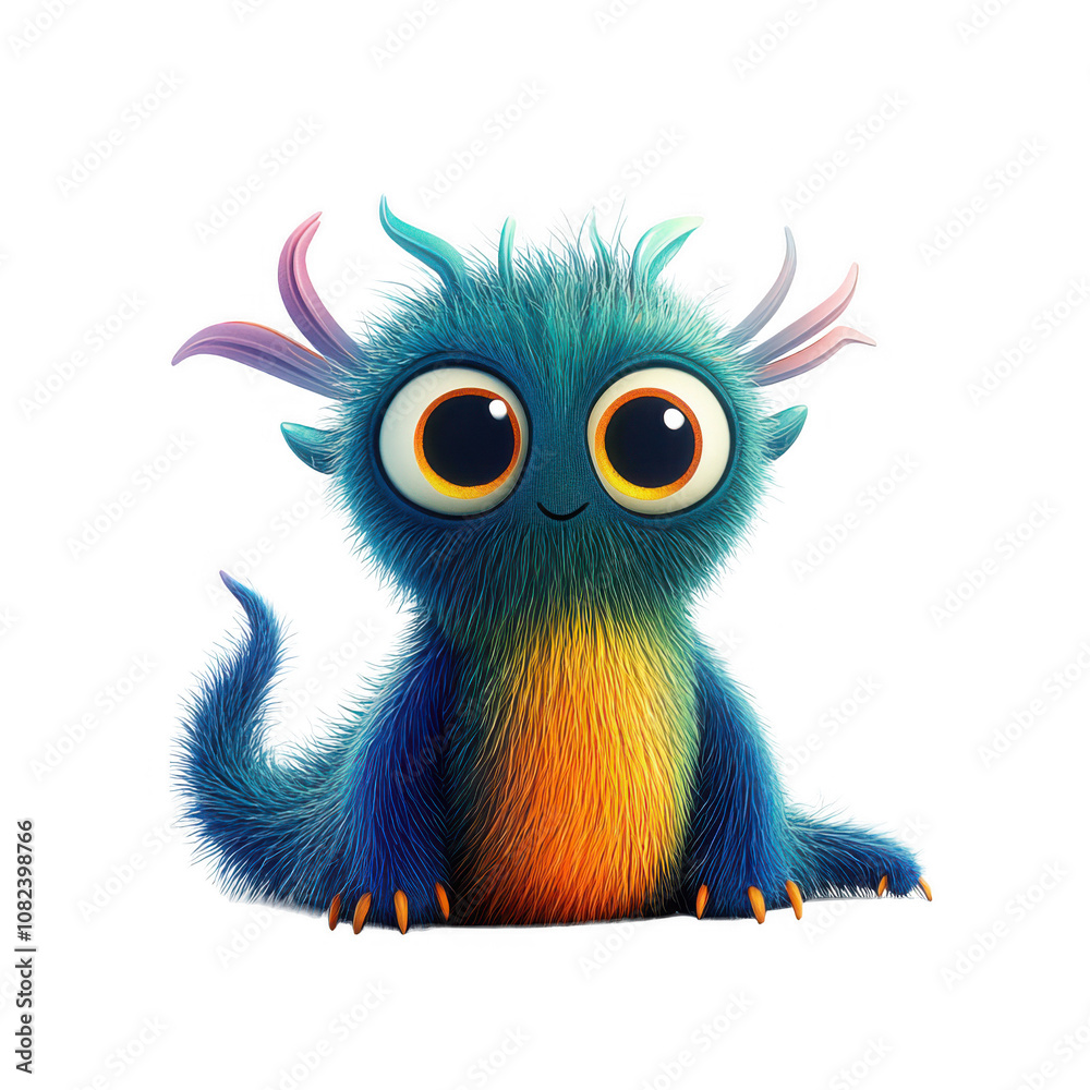 Animated Blue Sea Monster Cartoon Character Animated Blue Sea Monster Cartoon Character