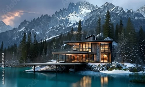 mountain hut in the mountains