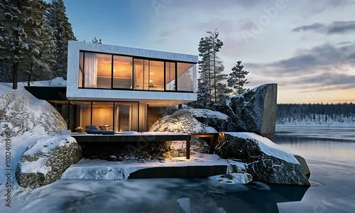 house in the snow