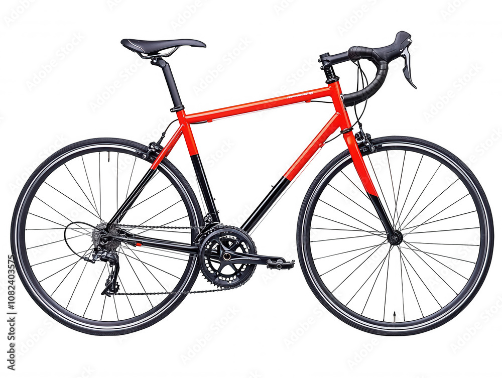 High-Speed Red Road Bike with Lightweight Frame & Drop Handlebars for Paved Racing High-Speed Red Road Bike with Lightweight Frame & Drop Handlebars for Paved Racing