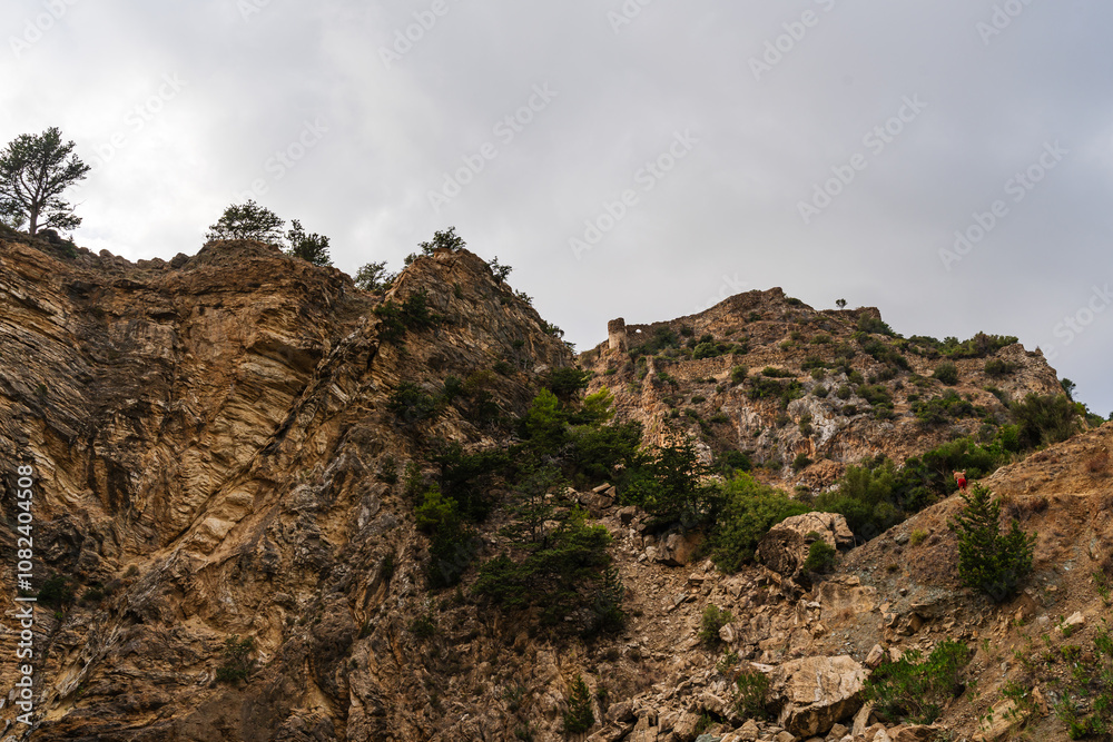 Ancient Fortress Perched on a Clifftop Ancient Fortress Perched on a Clifftop