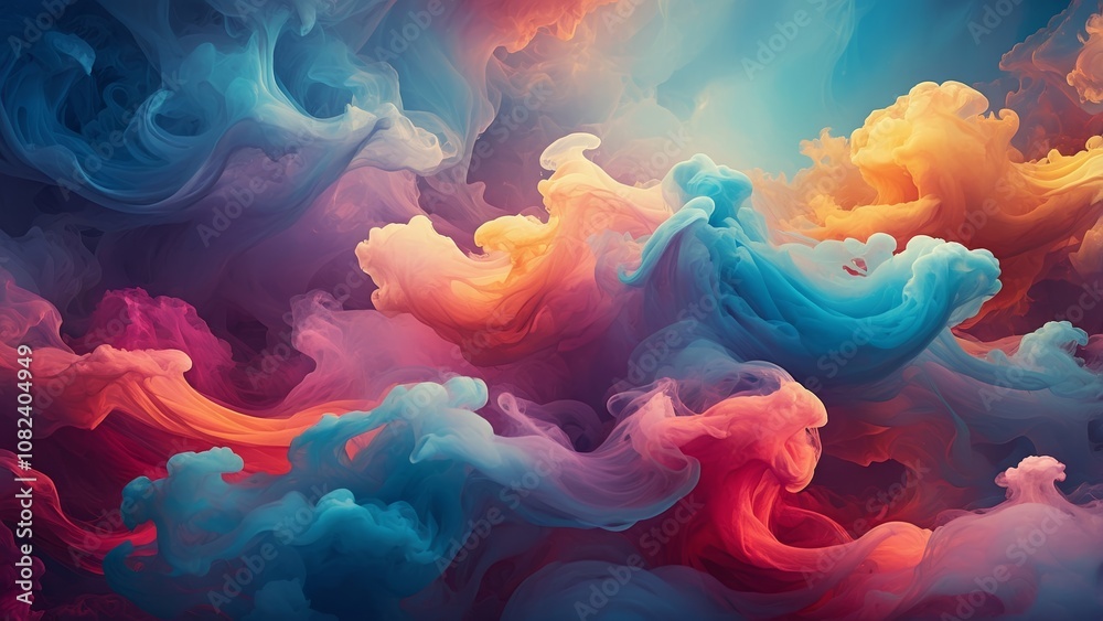 abstract cloudscape of swirling colors abstract cloudscape of swirling colors