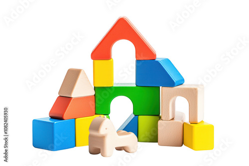 Colorful Building Blocks Toy Set for Kids Playtime photo