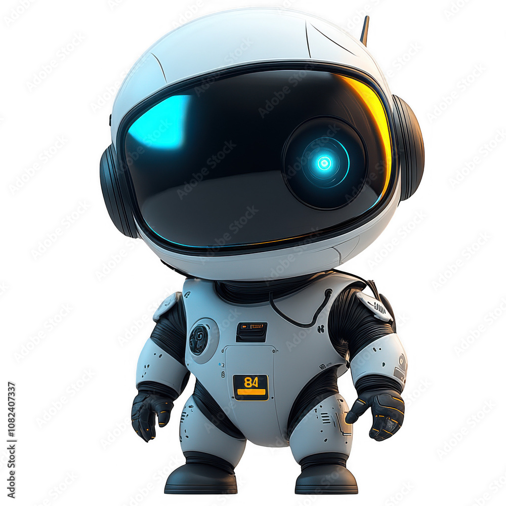 Futuristic Space Explorer Astronaut in High-Tech Suit Futuristic Space Explorer Astronaut in High-Tech Suit