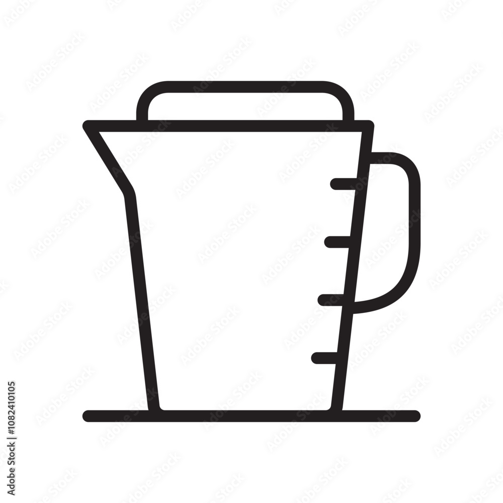 water measure icon line vector design template in trendy style water measure icon line vector design template in trendy style