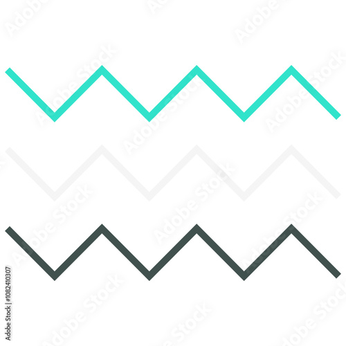 Geometric shapes in memphis style. Hipster Memphis style. Memphis zig zag style.