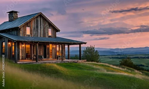 Rustic barn style home