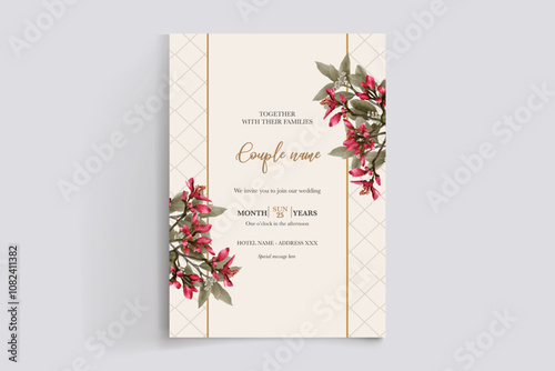 BRIDAL SHOWER FLORAL INVITATION TEMPLATE