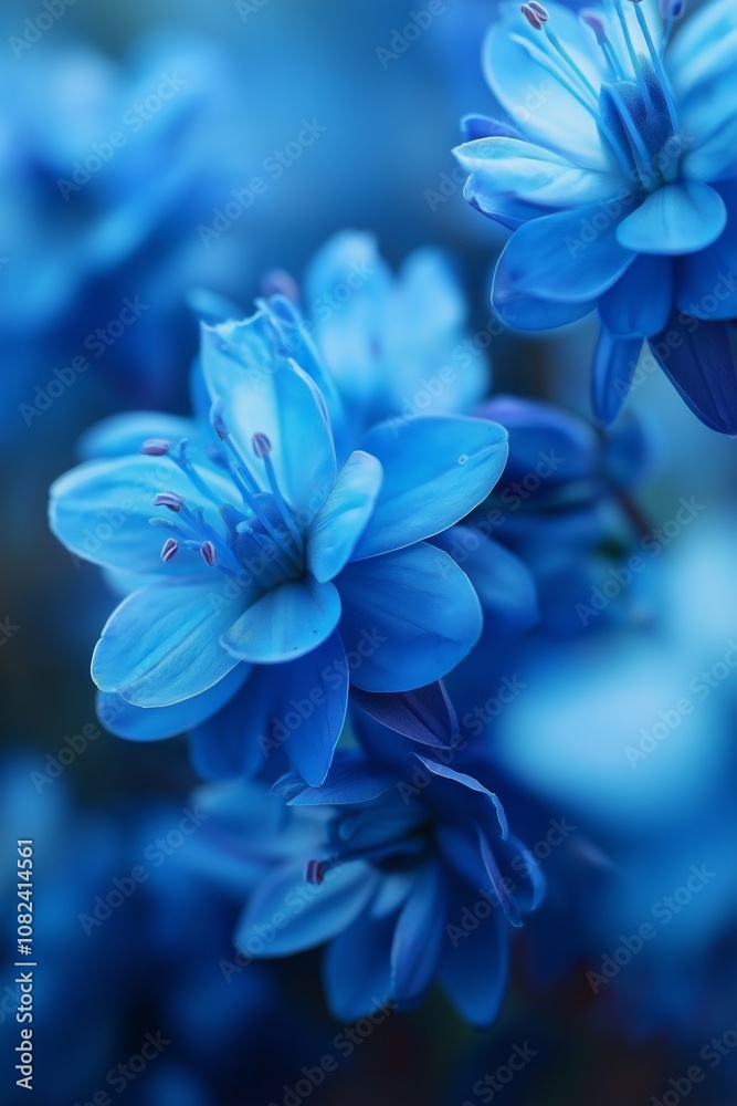 A detailed view of vivid blue flowers, highlighting their striking beauty and vibrant hues in a natural setting. A detailed view of vivid blue flowers, highlighting their striking beauty and vibrant hues in a natural setting.
