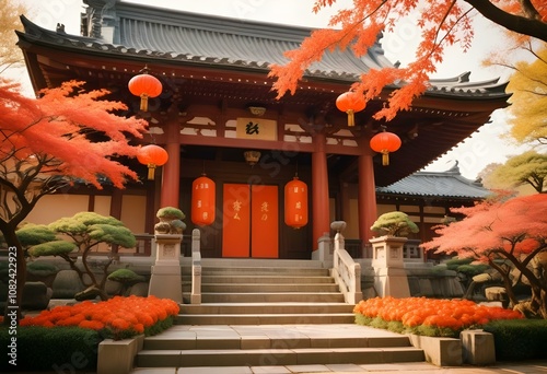 Obraz na płótnie japanese garden gate w salonie