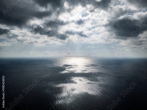 Dramatic Seascape with a Ray of Hope