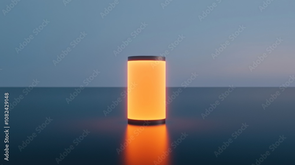 A lighted object is sitting on a table A lighted object is sitting on a table