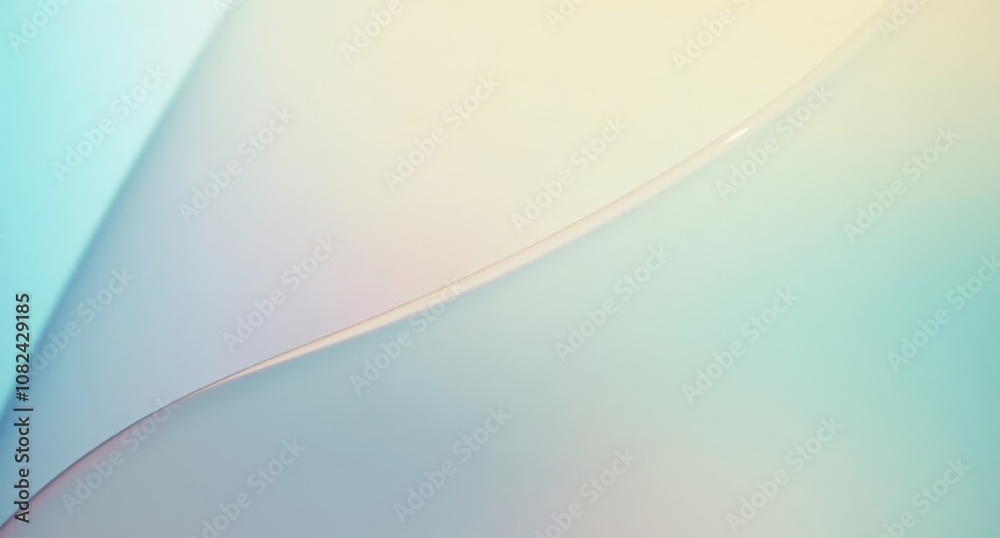 Obraz premium Sharp glass in pastel hues with close-up detail and depth of field, perfect for a serene, minimalistic abstract wallpaper.