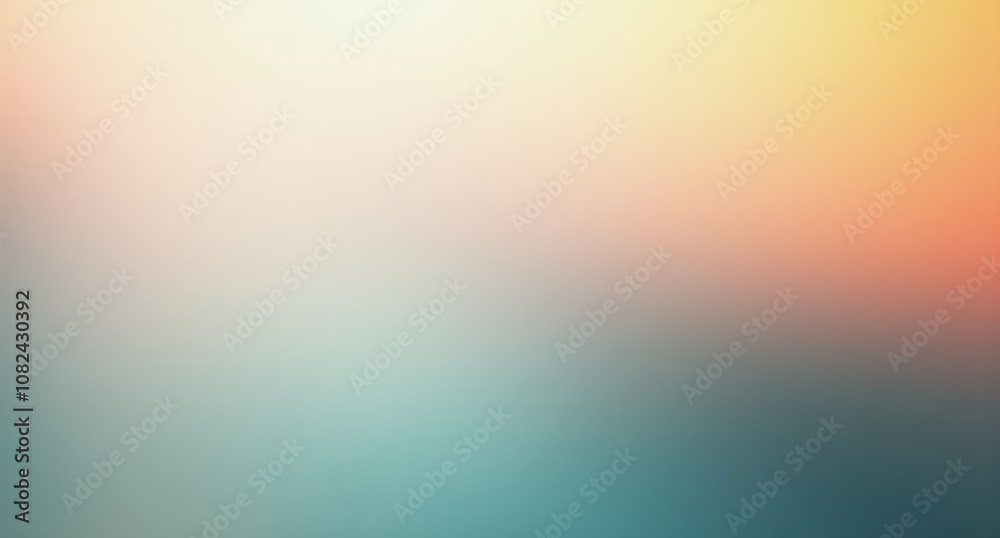 Naklejka premium Blurred glass in pastel colors with depth of field, close-up view, and minimalist abstract appeal for a calming wallpaper background.