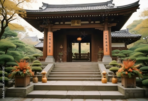 chinese pavilion in the park