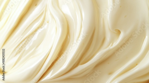 Creamy Swirl of Smooth White Texture