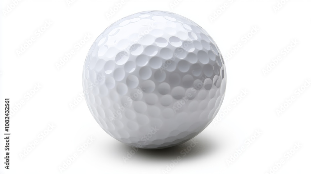 A single golf ball, shown against a plain white background. A single golf ball, shown against a plain white background.
