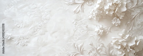 Sophisticated White Wallpaper with Metallic Accents