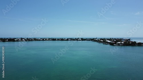 Wallpaper Mural Aerial footage of the coastal houses in Big Pine Key town in Monroe County, Florida, United States Torontodigital.ca