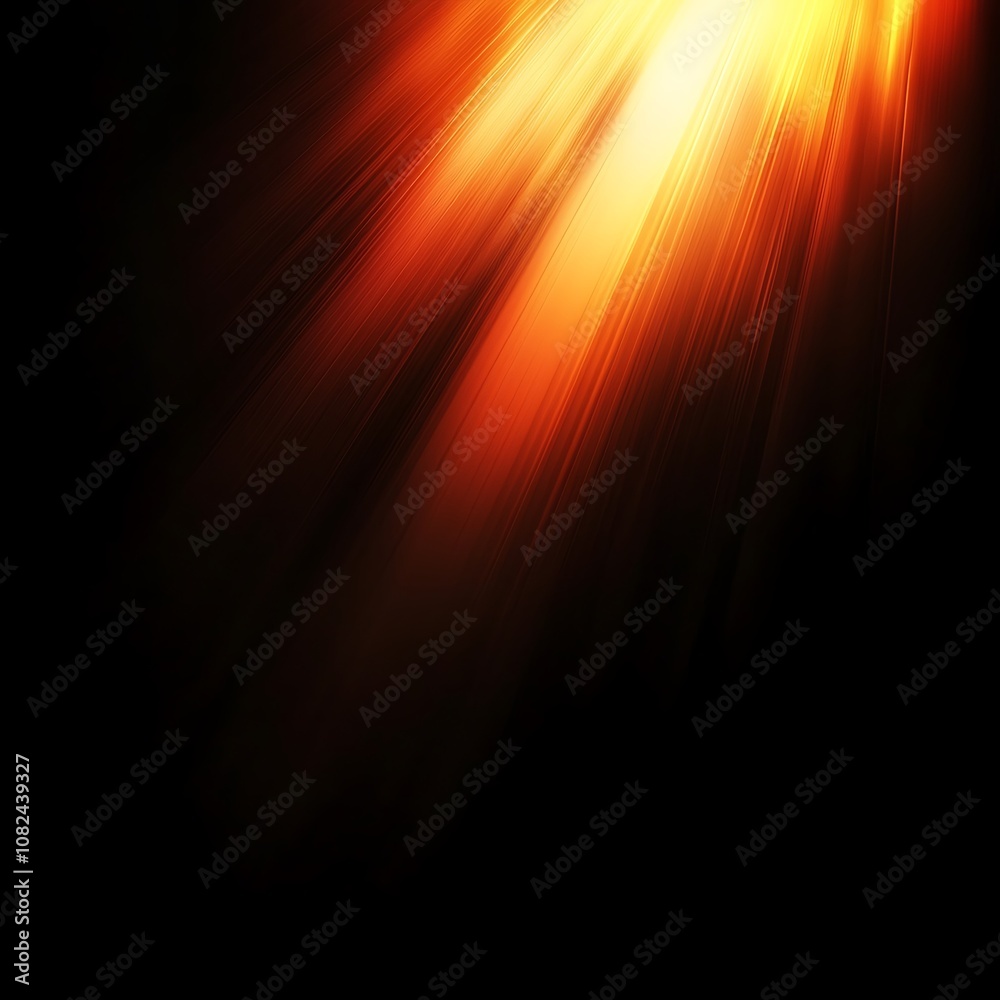Abstract orange and red light rays shining on a dark background. Abstract orange and red light rays shining on a dark background.