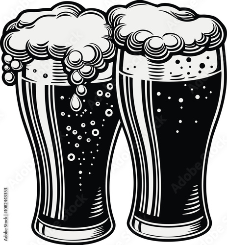 Beer glass vector design