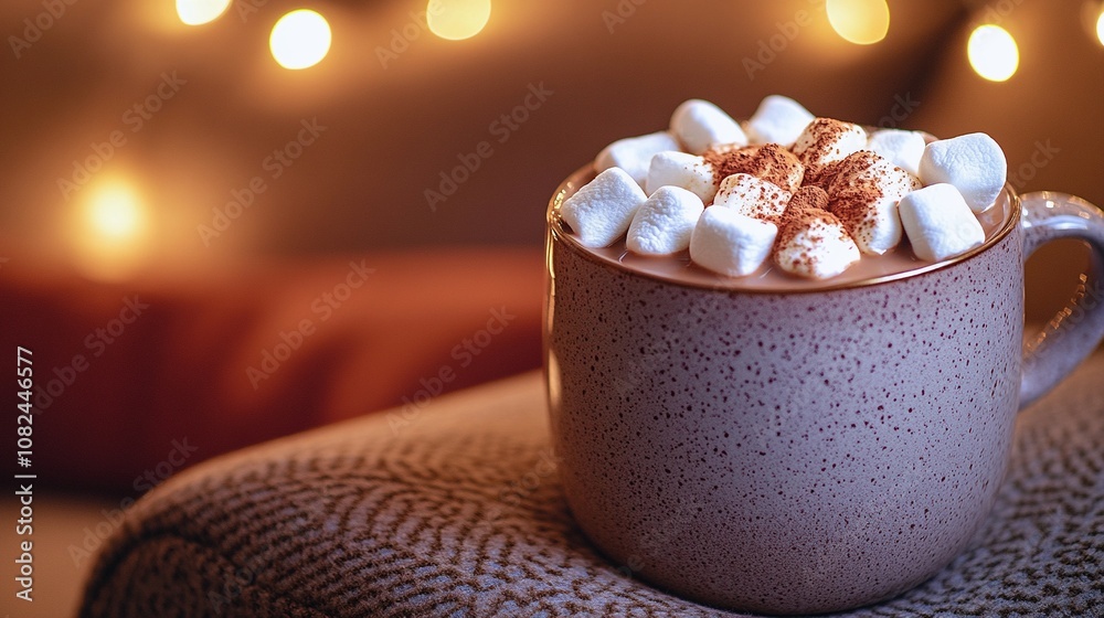 Cozy Hot Chocolate with Marshmallows for a Relaxing Evening