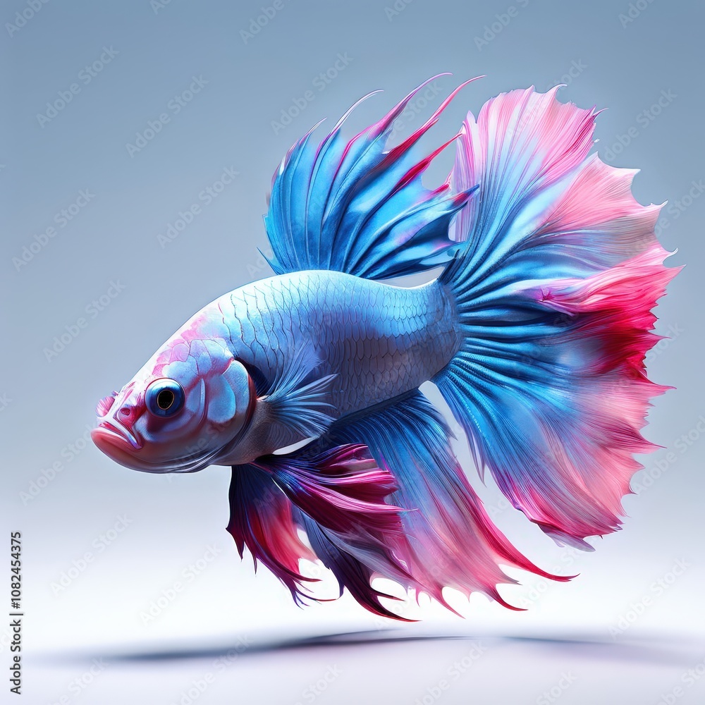 Fototapeta premium the AI Image Generator, digitally rendered fish with striking