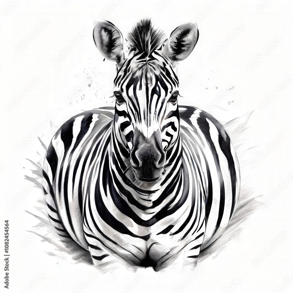 the AI Image Generator, zebra isolated on a white background the AI Image Generator, zebra isolated on a white background