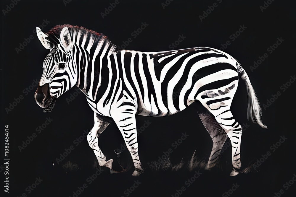 Fototapeta premium the AI Image Generator, zebra isolated on a white background