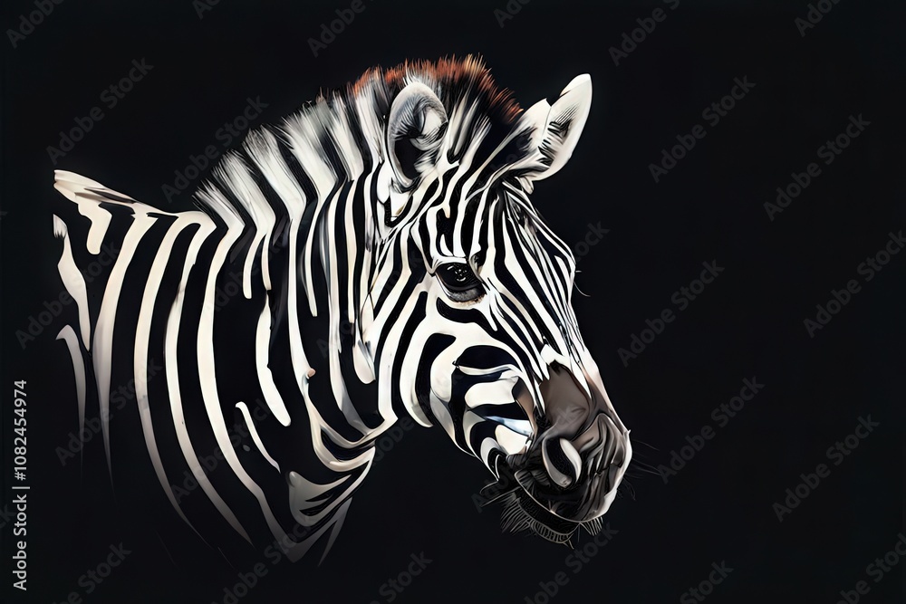 Fototapeta premium the AI Image Generator, zebra isolated on a white background