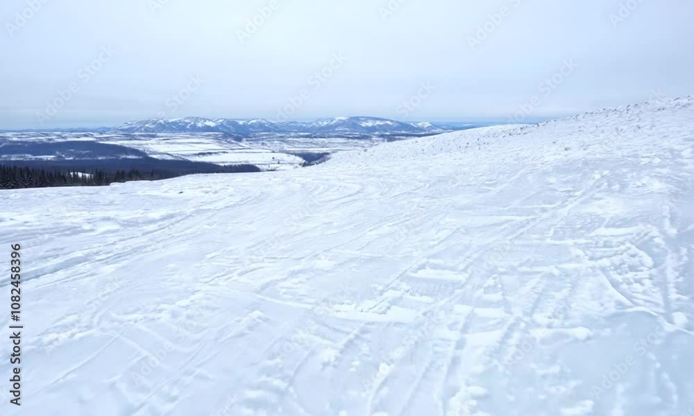 Empty panoramic winter in the mountains Empty panoramic winter in the mountains