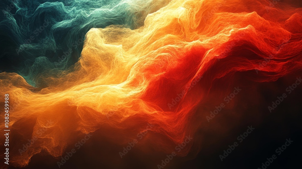 Abstract Burkina Faso Flag in Flowing Colors. Generative AI Abstract Burkina Faso Flag in Flowing Colors. Generative AI
