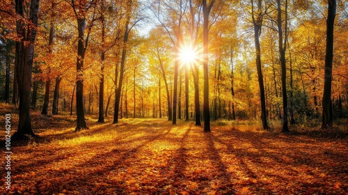 Golden Autumn Forest