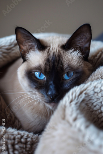 Siamese cat close up