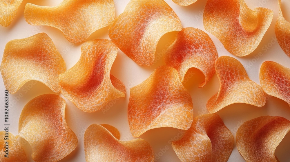 Curled Sweet Potato Chips. Generative AI