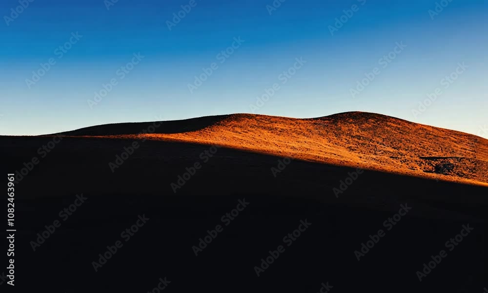 Majestic Sunrise Over Rolling Hills with Vibrant Orange and Blue Sky, Capturing the Beauty of Nature's Awakening in a Serene Landscape Majestic Sunrise Over Rolling Hills with Vibrant Orange and Blue Sky, Capturing the Beauty of Nature's Awakening in a Serene Landscape