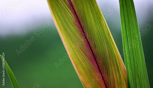 the leaf pennisetum purpureum sheath is large long and the two edges of the sheath are not connected to each other pennisetum purpureum leaves photo