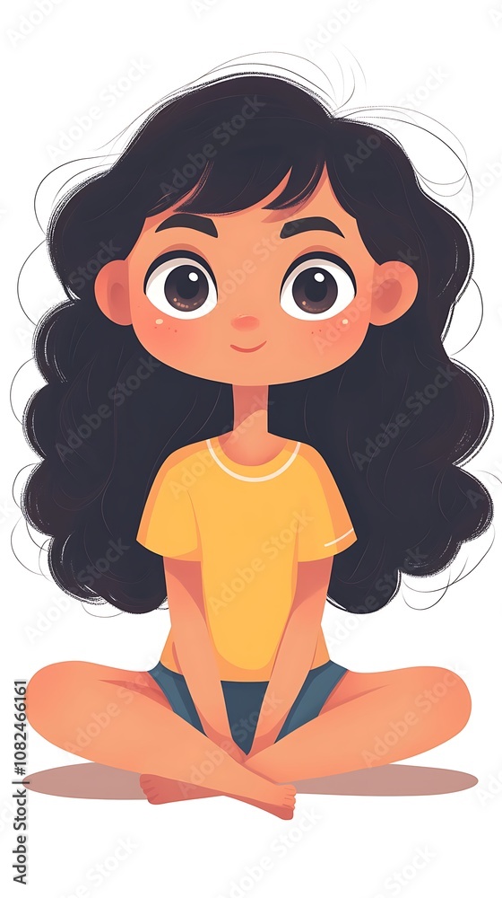 prototyping user friendly, Cute Chibi Character Sitting in Casual Style prototyping user friendly, Cute Chibi Character Sitting in Casual Style