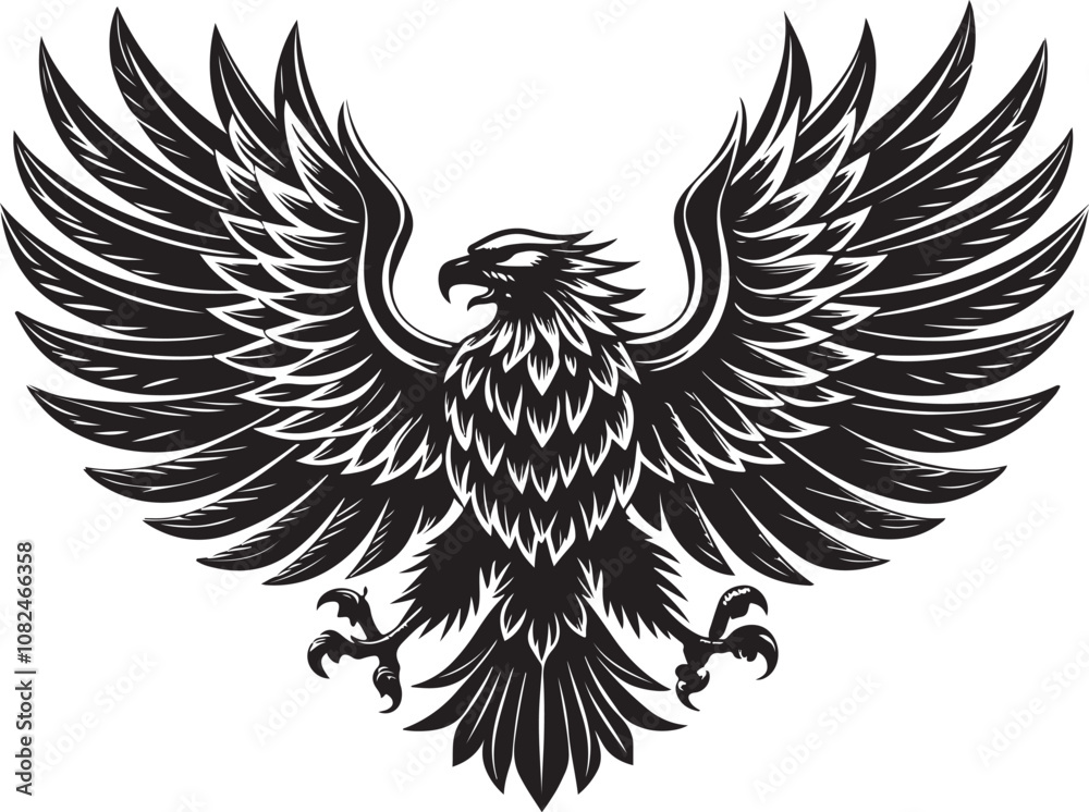 Obraz premium gyrfalcon vector illustration printable design