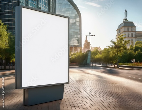 Blank street billboard mockup signboard frame advertising