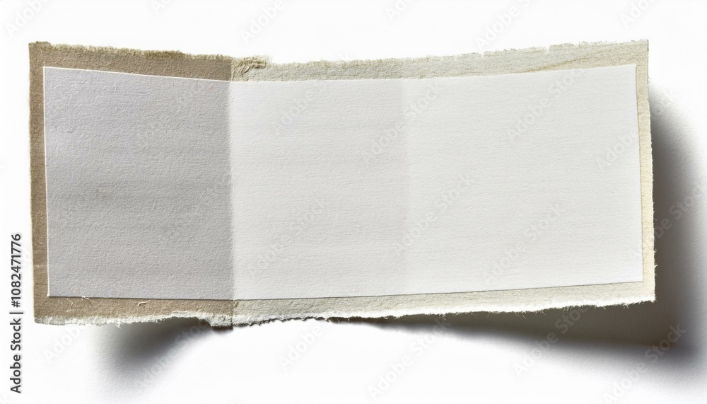 Fototapeta premium white torn paper piece label grunge tape
