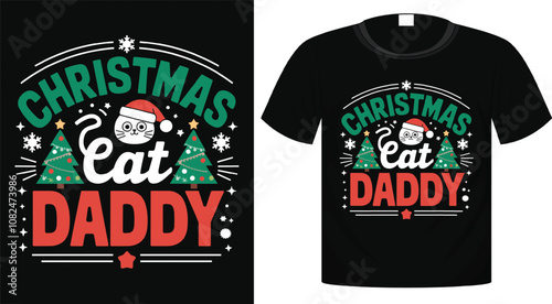 Merry Christmas holiday typography T-Shirt Design, Sticker, Bag, Mug Design for print ready