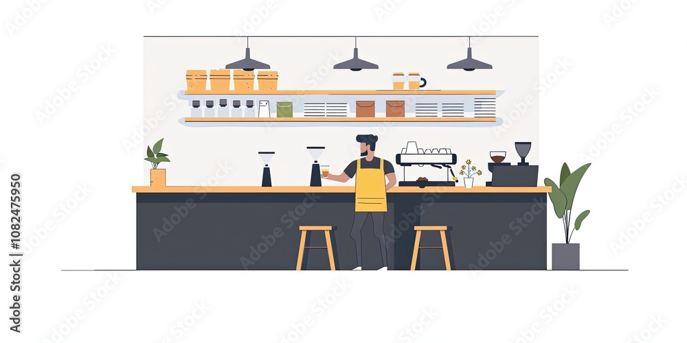 Illustration of Occupation Professional isolated on a white background Illustration of Occupation Professional isolated on a white background