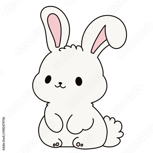 Colorful rabbit drawing