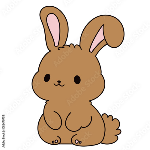Colorful rabbit drawing