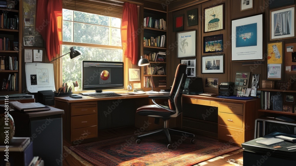 Sunlit Artist's Workspace: A Creative Haven Sunlit Artist's Workspace: A Creative Haven